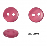 Пуговицы пластик арт.TBY.377.11.PP цв.розовый перламутр, 18L-11мм, 2 прокола, 200шт