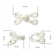 Крючки пришивные в оплетке 24мм TBY-HWT.1.5 цв. белый уп. 50шт