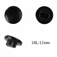 Пуговицы пластик арт.TBY.383.11.PBK цв.черный перламутр, 18L-11мм, на ножке, 200шт