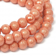Бусины стеклянные TESОRO арт.TS-GB22 цв.17 терракотовый 10 мм, in ?1 мм 84см (90 ±3 бусины)