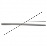 41121 Knit Pro Спицы чулочные для вязания Karbonz 1,25мм/ 20см, карбон, черный, 5шт