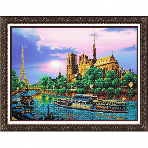Набор для вышивания бисером ПАУТИНКА арт.Б-1487 Париж 38х28 см