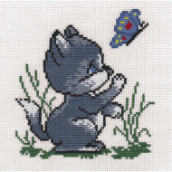 Набор для вышивания PANNA арт. D-0002 Котик 17х16 см