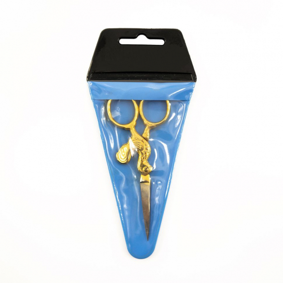 Ножницы для вышивания "Петушок", цвет золотой, в чехле, 10 см