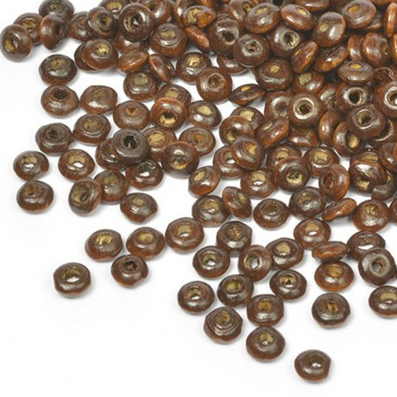 Бусины деревянные MAGIC HOBBY арт.MG-B 476 цв.1 т.коричневый уп.40г 4мм, in ?2 мм 950±3 шт.