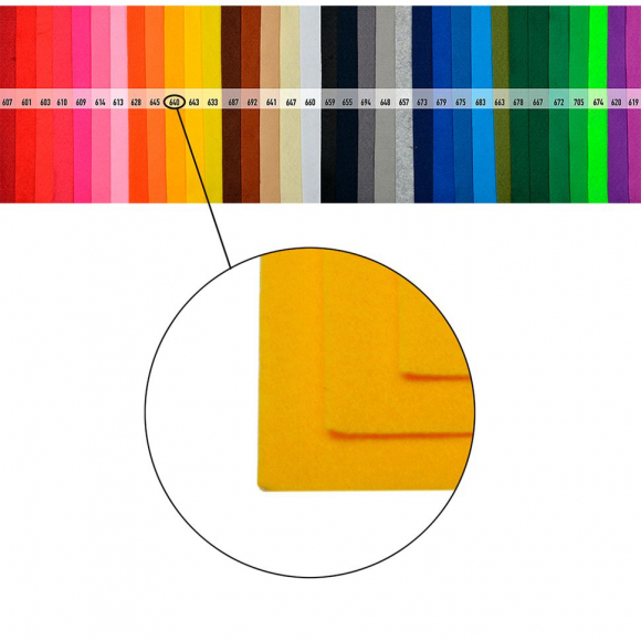 Фетр листовой жесткий Magic 4 Hobby 1мм 20х30см арт.FLT-H1 уп.10 листов цв.640 апельсин