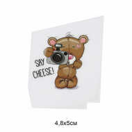 Термотрансфер арт.TBY.1263 Say cheese 4,8х5см, уп.10шт