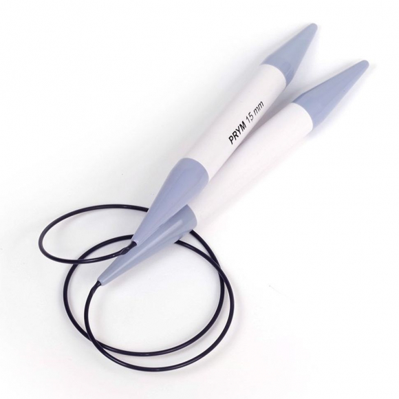 211317 PRYM Спицы круговые для вязания с гибкой черной леской 15мм 80см пластик уп.1шт 211317 PRYM Спицы круговые для вязания с гибкой черной леской 15мм 80см пластик уп.1шт