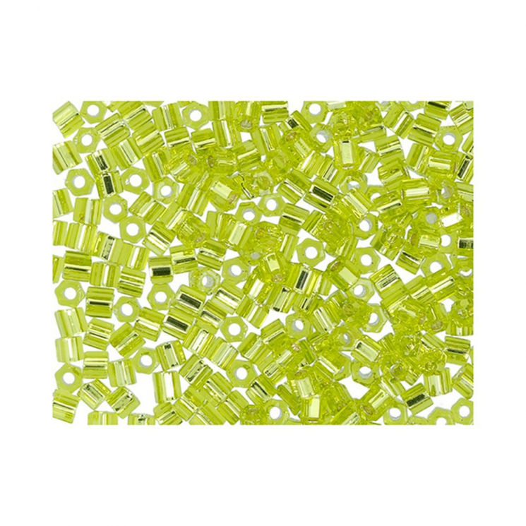 Бисер Япония "TOHO" 11/0  HEXAGON №3  2.2 мм 5 х 5 г №0024 салатовый