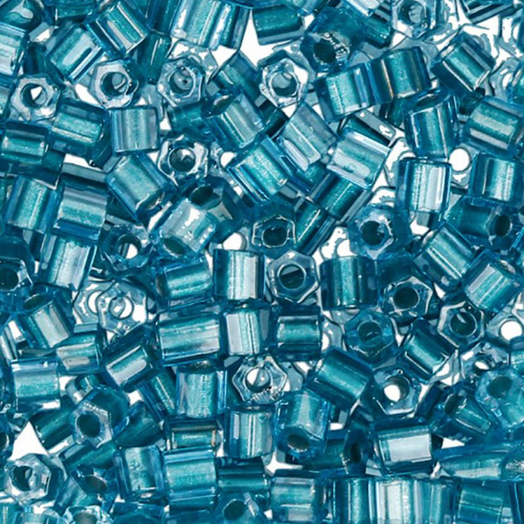 Бисер Япония "TOHO" 11/0  HEXAGON №4  2.2 мм 5 х 5 г №0377 бирюзовый