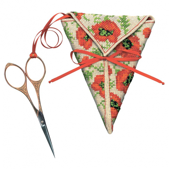 Набор для вышивания Le Bonheur des Dames арт.3370 Чехол для ножниц Etui A Ciseaux Coquelicots (Маки) 12х12 см Набор для вышивания Le Bonheur des Dames арт.3370 Чехол для ножниц Etui A Ciseaux Coquelicots (Маки) 12х12 см