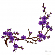 Термоаппликации арт.TBY.F273.3 цв.3 фиолетовый 35х10 см 1 шт