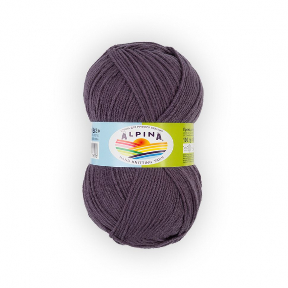 Пряжа ALPINA VERA (55% акрил, 45% хлопок) 5х100г/280м цв.46 т.серый Пряжа ALPINA VERA (55% акрил, 45% хлопок) 5х100г/280м цв.46 т.серый