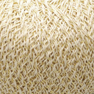 Нитки для вязания Золотой Шар (86% хлопок, 14% люрекс) 6х50г/390м цв.0103 молочный, С-Пб