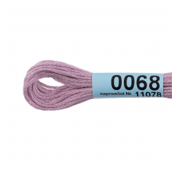 Нитки для вышивания Gamma мулине (0001-0206) 100% хлопок 24 x 8 м цв.0068 серо-сиреневый