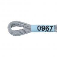 Нитки для вышивания Gamma мулине (0820-3070) 100% хлопок 24 x 8 м цв.0967 св.серый