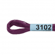Нитки для вышивания Gamma мулине (3071-3172) 100% хлопок 24 x 8 м цв.3102 гр.фиолетовый