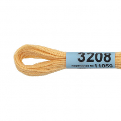 Нитки для вышивания Gamma мулине (3173-6115) 100% хлопок 24 x 8 м цв.3208 т.кремовый