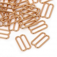 Пряжка регулятор для бюстгальтера металл TBY-818B 18мм цв.золото, уп.1000шт