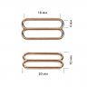 Пряжка регулятор для бюстгальтера металл TBY-818B 18мм цв.золото, уп.1000шт