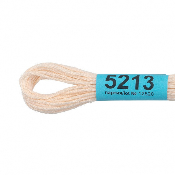 Нитки для вышивания Gamma мулине (3173-6115) 100% хлопок 24 x 8 м цв.5213 св.св.бежевый