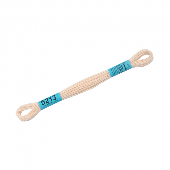 Нитки для вышивания Gamma мулине (3173-6115) 100% хлопок 24 x 8 м цв.5213 св.св.бежевый