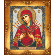 Набор для вышивания бисером РУССКАЯ ИСКУСНИЦА арт.355 БИ Богородица Семистрельная 18х22,5 см