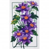 Рисунок на канве МАТРЕНИН ПОСАД арт.28х37 - 0744 Клематисы