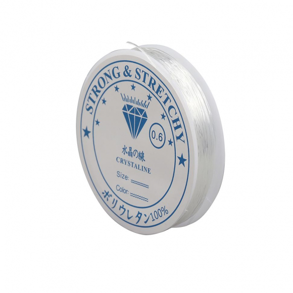 Нить силиконовая арт.ТВ 0215-1012 0,6мм цв.прозрачный рул.30м