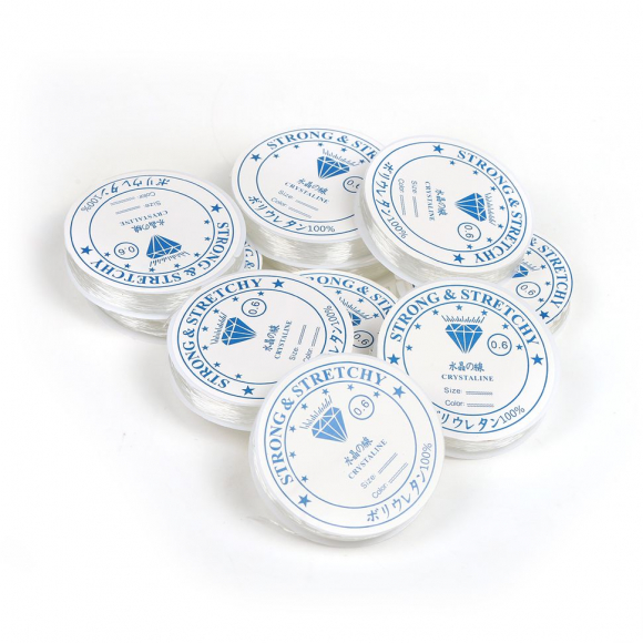 Нить силиконовая арт.ТВ 0215-1012 0,6мм цв.прозрачный рул.30м