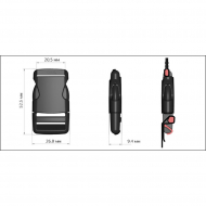 Фастекс 20мм FQ20 цв.черный нагрузка 40 кг уп.500 шт