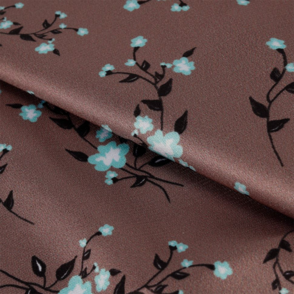 Ткань шелк Армани креп 90 г/м? 97% полиэстер, 3% лайкра шир.148 см арт.T.0229.5 цв.05 какао рул.25м