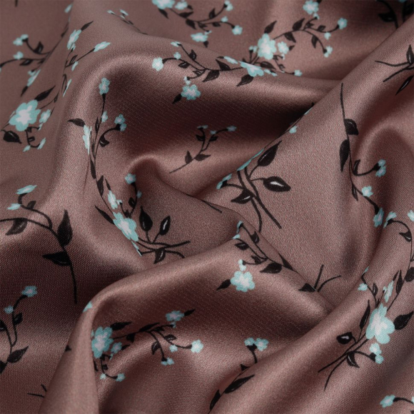 Ткань шелк Армани креп 90 г/м? 97% полиэстер, 3% лайкра шир.148 см арт.T.0229.5 цв.05 какао рул.25м