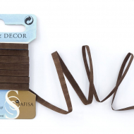 32204_Лента для вышивания SAFISA на блистере, 4 мм, 5 м, цвет 17, темно-коричневый