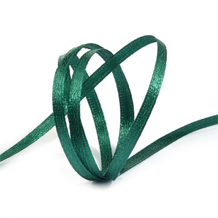 Лента атласная 3мм цв.3045 изумрудный IDEAL уп.100 м