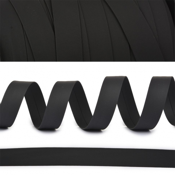 Бейка матовая (иск.кожа) TBY.LBM15.1 15мм цв.черный уп.50м