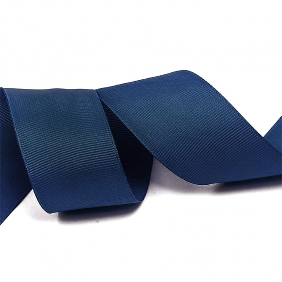 Лента Ideal репсовая в рубчик шир.38мм цв. 374 т.синий уп.27,42м