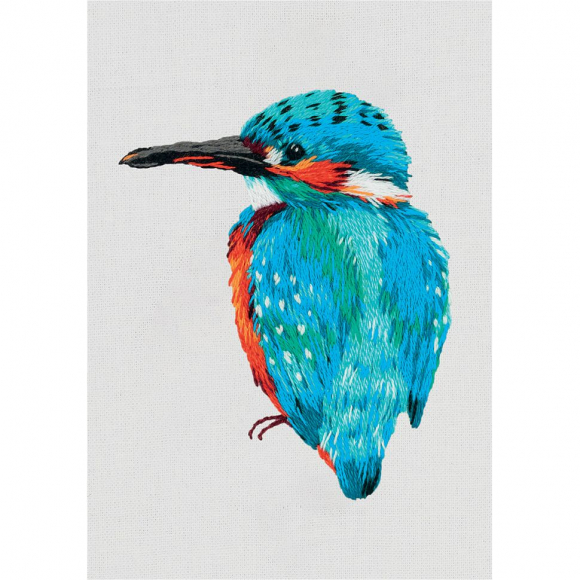 Набор для вышивания PANNA Живая картина арт. JK-2197 Голубой зимородок 5,5х6,5 см