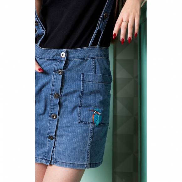 Набор для вышивания PANNA Живая картина арт. JK-2197 Голубой зимородок 5,5х6,5 см