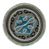 Термоаппликация HKM "Эмблема хаки с голубым"