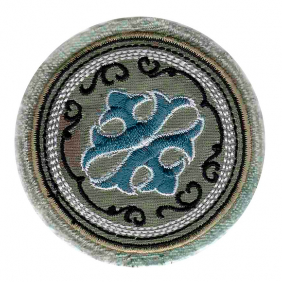 Термоаппликация HKM "Эмблема хаки с голубым"