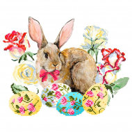 Рисунок на шелке МАТРЕНИН ПОСАД арт.28х34 - 4157 Пасхальный кролик