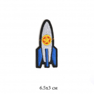 Термоаппликации арт.TBY-2140 Ракета 6,5х3см 10 шт