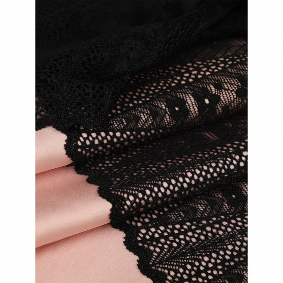 Кружево-стрейч KRUZHEVO арт.TBY.1909 шир.220мм цв.02 черный уп.2,7м