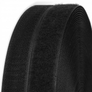 Лента липучка TBY пришивная кач.С шир.25мм цв.F322 (310) черный уп.25м (пара)