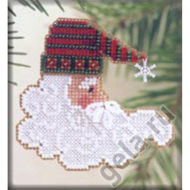 Набор для вышивания бисером "Сверкающий Санта"