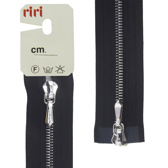 137543_Молния металл, Ni, слайдер Tropf, 4 мм, разъёмная двухзамковая, 100 см, цвет 2110, черный