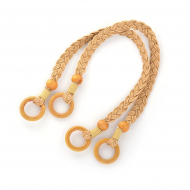 Ручка для сумки шнур вощеный/дерево TBY.27373 48см цв.бежевый уп.2шт Ручка для сумки шнур вощеный/дерево TBY.27373 48см цв.бежевый уп.2шт