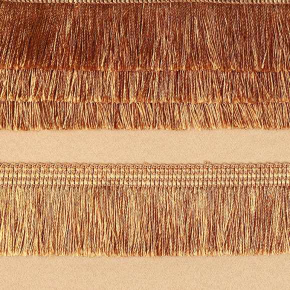 Бахрома для штор арт. 6152-0328 цв.6366 шир.40мм цв.светло-коричневый уп.10м