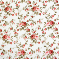 Ткань ранфорс Розарий, арт.WH 7701-v3, 130г/м?,100% хлопок, шир.240см, цв.коралл,  уп.10м